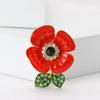 Exquisite Creative Alloy Enamel Poppy Brooch Versatile Fashion Women'S Clothing Brooch Ornament Pin