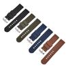 18/20/22mm With Steel Metal Needle Buckle Canvas Watch Strap Outdoor Sports Strap Nylon Watch Band