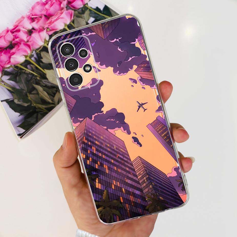 Чехол для Samsung Galaxy A13 A23 A33 A53 5G Милый Расписной Чехол Прозрачный Силиконовый Мягкий ТПУ Чехол для Телефона Для Samsung A53 A 13 23 33 Сумки