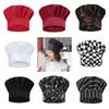 Washable Chef Cap Adjustable Cook Hats Work  Hat Mushroom Caps  Bar