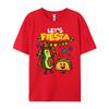 Lets Fiesta Taco Avocado Funny Cinco De Mayo Mexican Party Grey Shirt Graphic Tee Couples Casual Everyday Band Tshirts Creative
