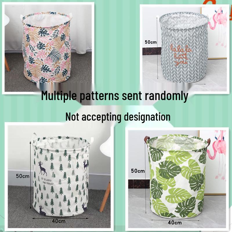 Extra Large Cotton Linen Folding Laundry Basket and Toy Hamper