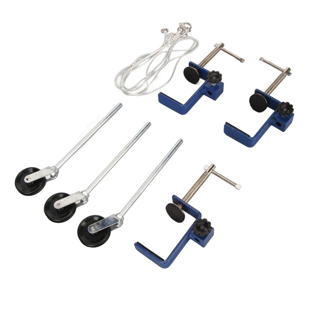 Зажим для крепления на столе, усиленный металлический пластиковый шкив, многоцелевой металлический зажим для скамьи по физике