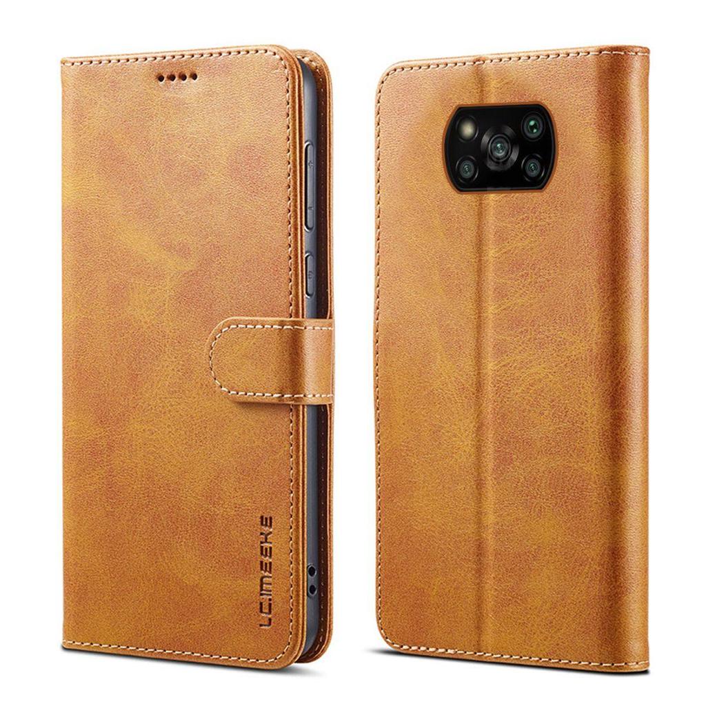 Винтажный кожаный флип-кошелек чехол для телефона для Xiaomi POCO X3 Pro, X3 NFC Магнитная застежка Держатель для карт Карман для наличных Подставка Тонкий деловой чехол