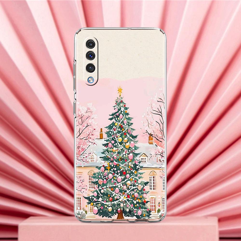 Чехол для Samsung A56 A36 A26 A24 A16 A14 A12 A32 A50 A70 A20E A22 A40 A34 A54 A42 A52 5G A04s A06 Обложка Мультяшный Рождественский Стиль