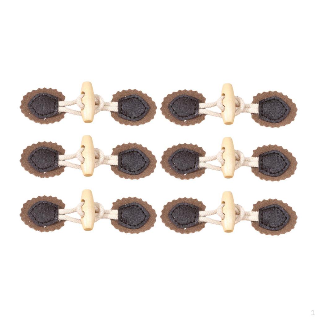 6 шт. Кнопки-переключатели роговые модные практичные сменные швейные принадлежности