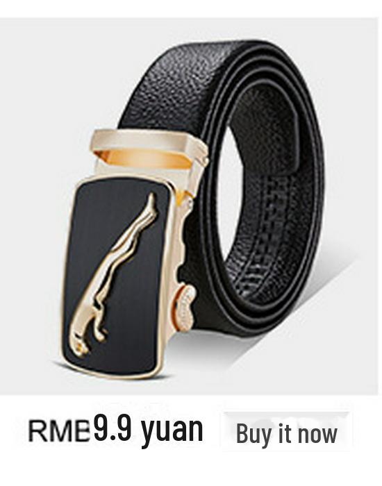 Men's Genuine Leather Crocodile Pattern Automatic Buckle Belt