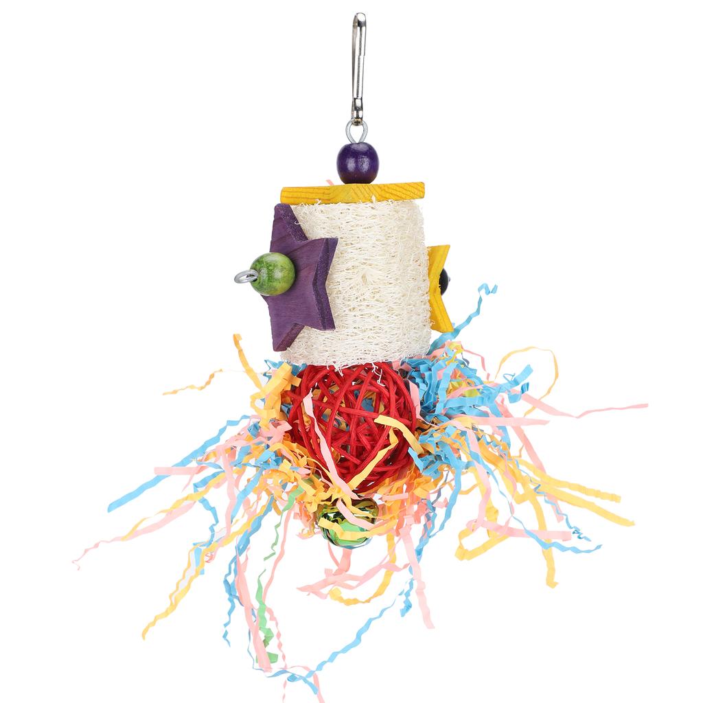 3 шт. Ротанговая бумага Птица Подвесная клетка Игрушки с крючком Попугаи Кусание Жевательная игрушка Аксессуар