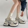 Серые корейские универсальные и легкие спортивные туфли на толстой подошве для женщин, осень-зима 2025, новые туфли, показывающие ноги и маленькие пары