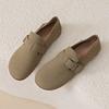 Модные женские туфли с круглым носком, повседневные женские туфли, универсальные осенние мягкие туфли на плоской подошве, мокасины в стиле ретро, удобные туфли для женщин