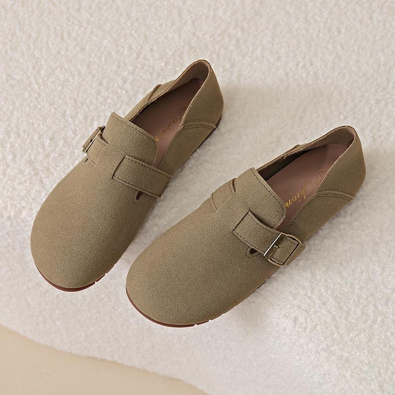 Модные женские туфли с круглым носком, повседневные женские туфли, универсальные осенние мягкие туфли на плоской подошве, мокасины в стиле ретро, удобные туфли для женщин