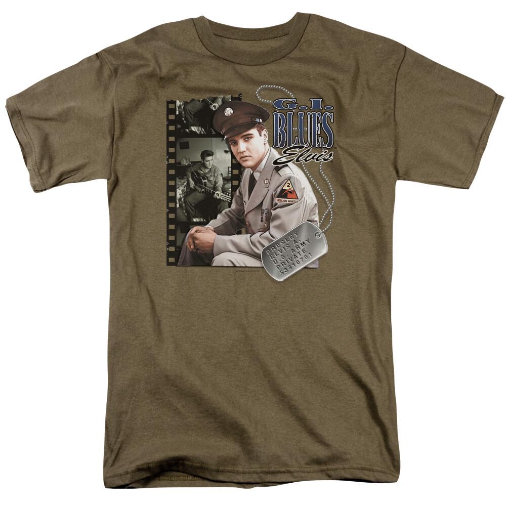26 Elvis Presley GI Blues T Shirt Mens Licensed The King Tee Safari Green Unisex T-Shirt