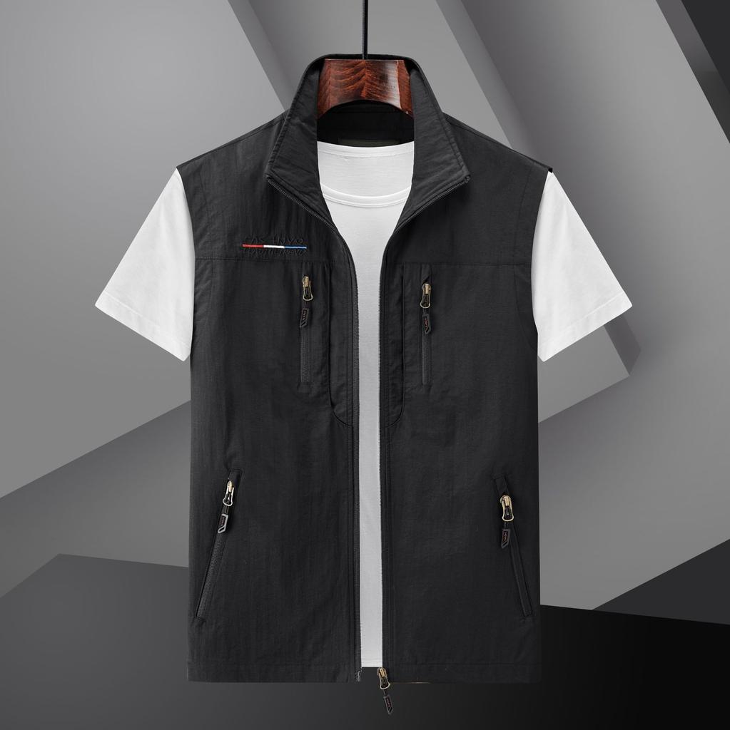 Outdoor Quick -Drying Vest Men 'S Summer And Autumn Multi -Pocket Thin Tooling Vest Plus Size 6xl Casual Jacket