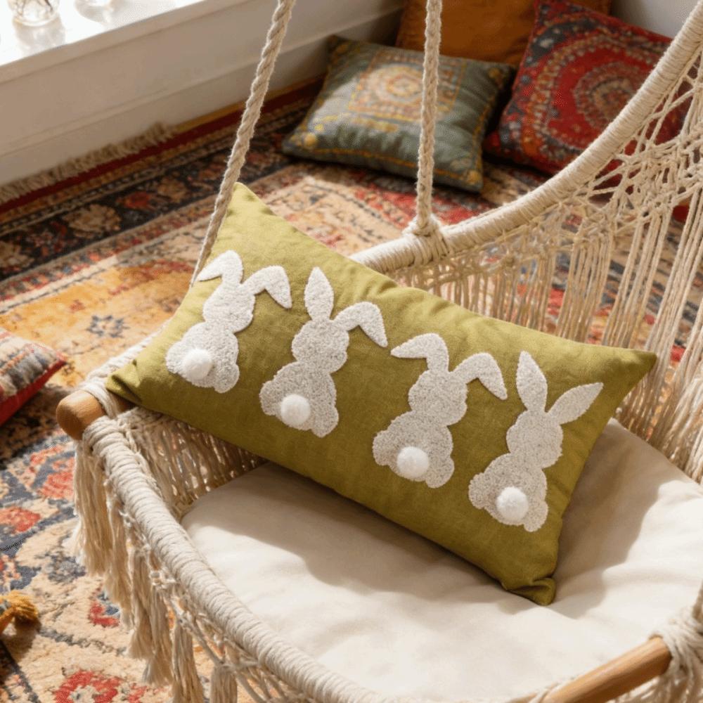 Three-dimensional Design Throw Pillow Cover Embroidered Waist Cushion Cover Pillowslip Sofa