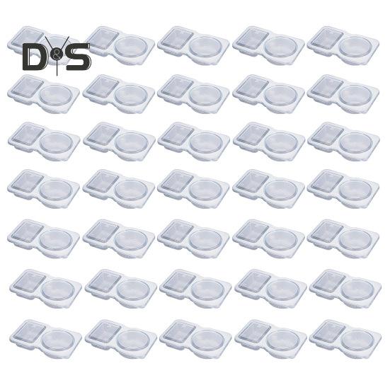 5/15/25/35 шт. Двойной контейнер для приправ с крышкой, портативный многоразовый пищевой соус, сервировочная коробка, кухонные принадлежности