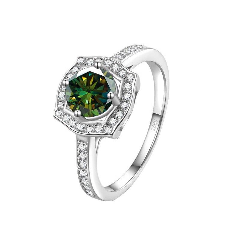 Bague Ringen Модное обручальное кольцо из стерлингового серебра S925, 1 карат 2 карата, D-ЦВЕТ, ювелирные изделия из муассанита для женщин, сертификат GRA, изменяемый размер