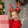 Festival Deer Antler Headpiece With Soft Fabric And Jingling Bells Comfortable Christmas Hair Ornament For Family