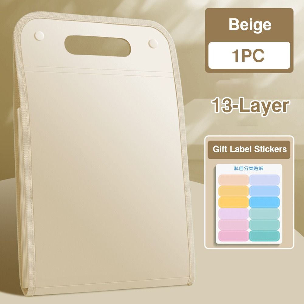 13 Pockets Organ Bag Waterproof Document Bag Creative Envelope Folder  School Office