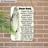 2D Flat, 1pc Vintage Christian Aluminium Wall Art Sign "Dear God, I Know I'm Not Perfect"- 8"x12" Aluminium Rustic Home & Church Decor, Heartfelt