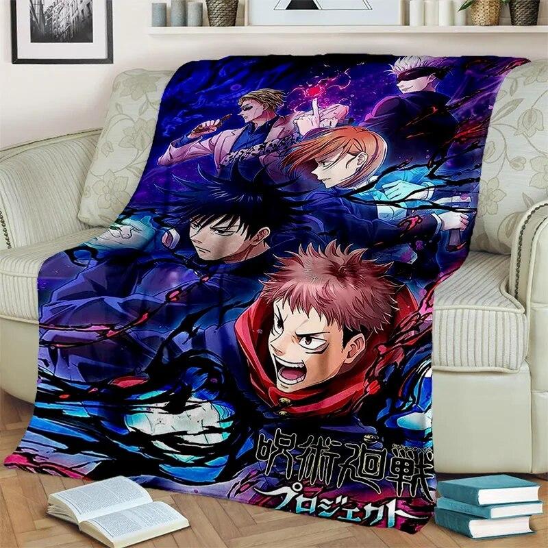 Jujutsu Kaisen Anime Itadori Yuji Blanket,Soft Throw Blanket for Home Bedroom Bed Sofa Picnic Travel Office Cover Blanket Kids