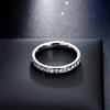 Simple Stainless Steel Rhinestone Rings Engagement Wedding Ring for Women Jewelry Gifts