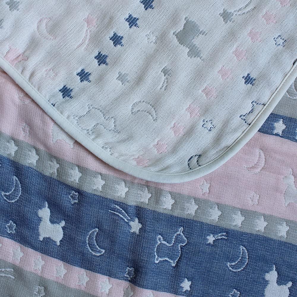 Rody nino nino Rody Марля Сделано в Детское Одеяло-пеленка 6-слойное одеяло, Япония, (Розовый/Темно-синий)