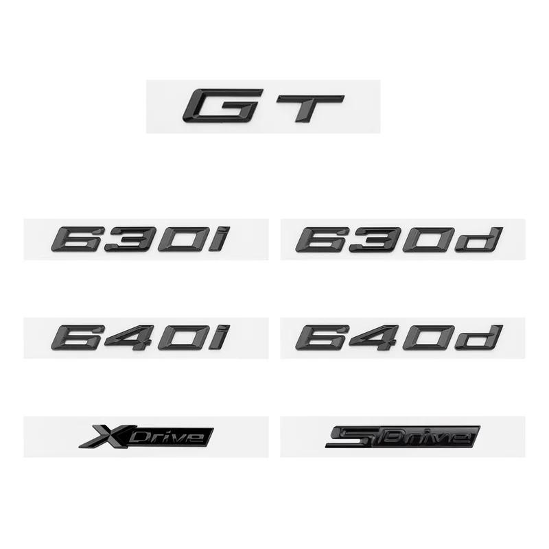 ABX1 Glossy Black GT 630i 630d 640i 640d XDrive SDrive ABS Numbers Letters Emblem for BMW GT Series E63 E64 F06 F12 F13 G32