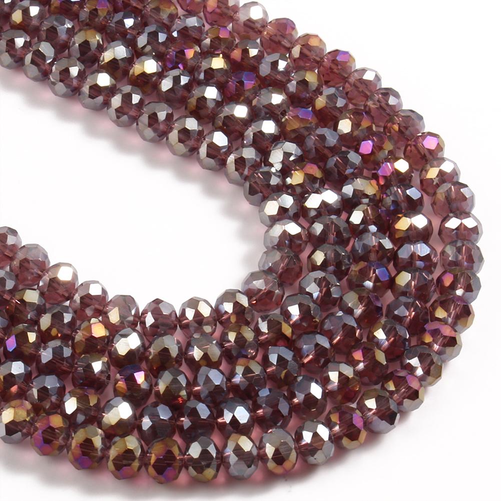3 4 6 8mm Faceted Rondelle Crystal Glass Beads Austria Crystal Spacer Loose Beads For Jewelry Making DIY Charm Bracelet Supplies