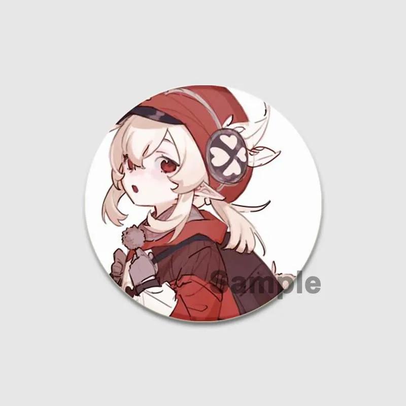 32/44/58 мм круглая мультяшная забавная застегивающаяся брошь для рюкзака, аксессуаров для одежды, аниме-значка Genshin Impact, украшения для шляпы