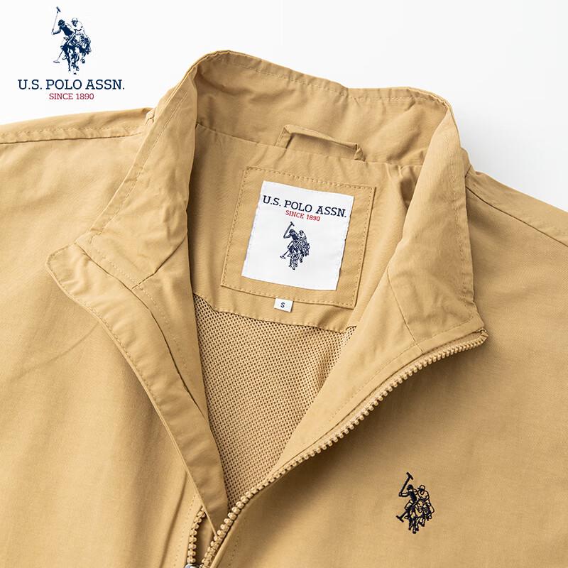 U.S. Polo Assn. Мужская повседневная ветрозащитная куртка со стойкой