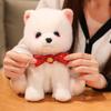 Simulation Pomeranian Dog Doll Cute Bichon Dog Little White Dog Doll Plush Toy Children And Girls Pet Doll
