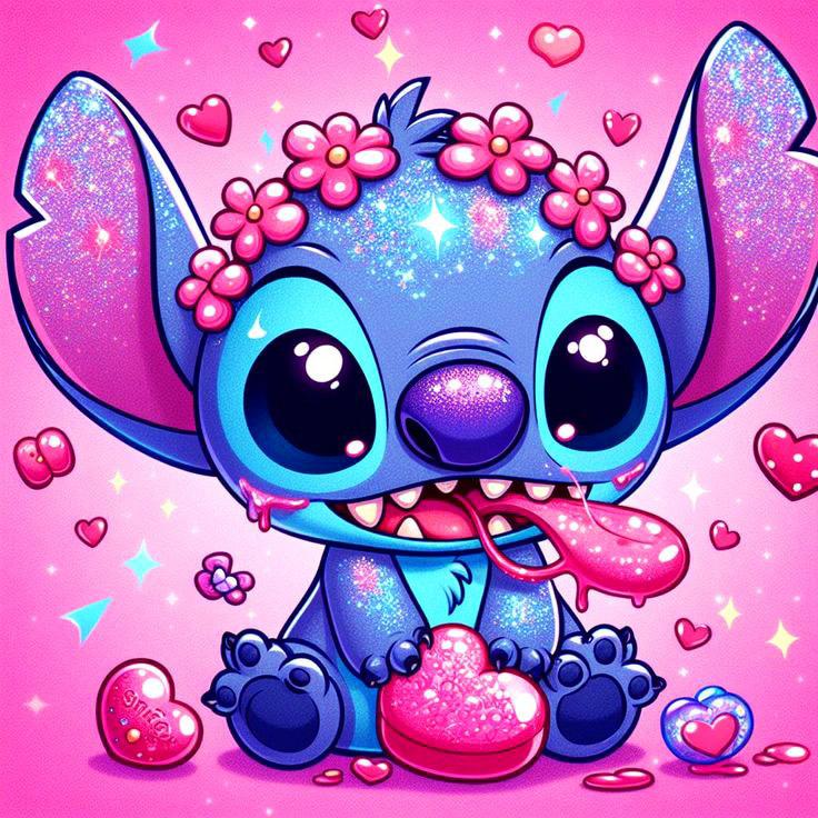 Алмазная вышивка Стич Полная выкладка Набор для рукоделия Мозаика Мультяшная картина стразами Вышивка Торт Новинка Подарок для женщин