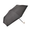 Francfranc Francfranc Dot Glitter Heat Cut Folding Umbrella 50cm Black For Both Sunny and Rainy Days UV Protection Lightweight Parasol Rain Umbrella