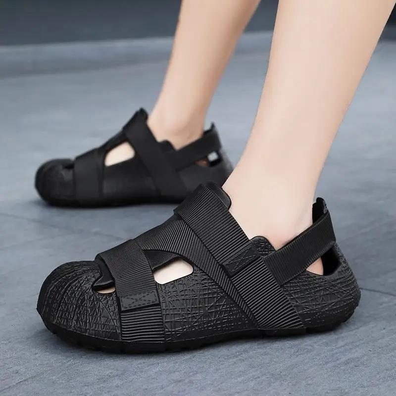Fashion With Platform Male Shoe Couples Height Ultralight Hole Shoes Summer Sale Stylish Luxury 2025 Original Barefoot H 39 Men's Sandal