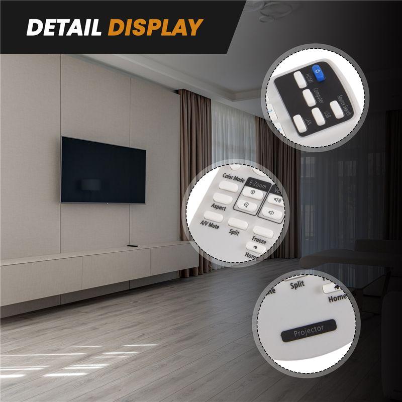 AEE4-Replacement Projector Remote Control 219863500 For Epson Brightlink 725Wi/1485Fi,EX3280, EX9230, Home Cinema 880