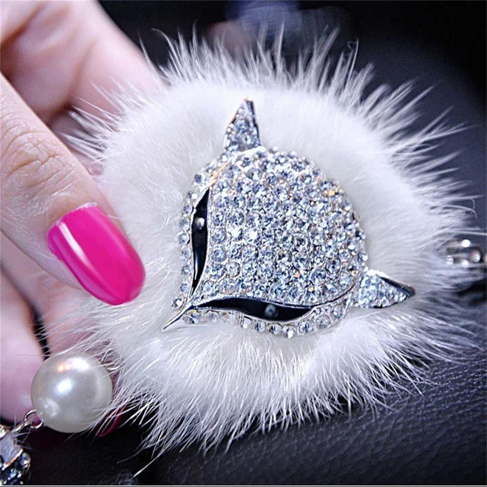 Ornament Car Pendant Crystal Rearview Mirror Pendant Fashion Car Hanging Ornament  Women Girls