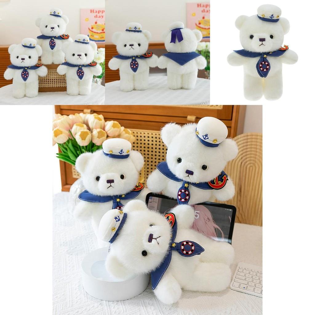 Cute Cartoon Sailor Suit Teddy Bear Plush Doll Children Companion Toy For Play And Comfort
