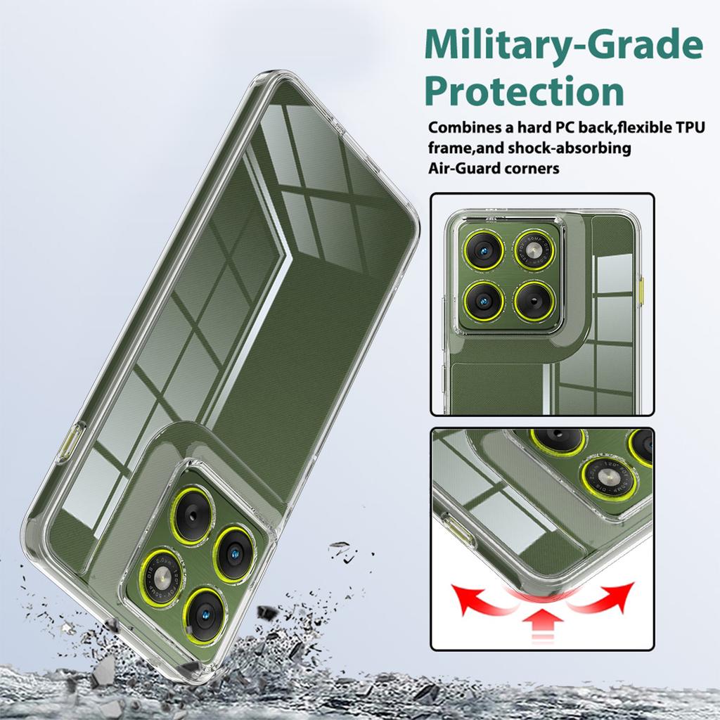 For Motorola Edge 70 5G/moto X70 Air Clear Phone Case TPU+Acrylic Shockproof Phone Back Cover