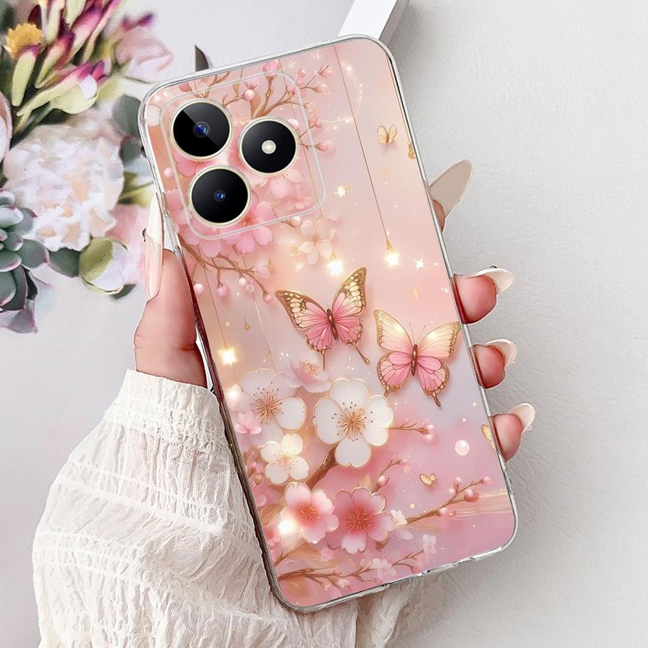 For Realme Note 50 Case RMX3834 Cute Cat Painted Cover Clear Silicone Soft TPU Phone Case For Realme Note 50 Note50 Fundas Coque