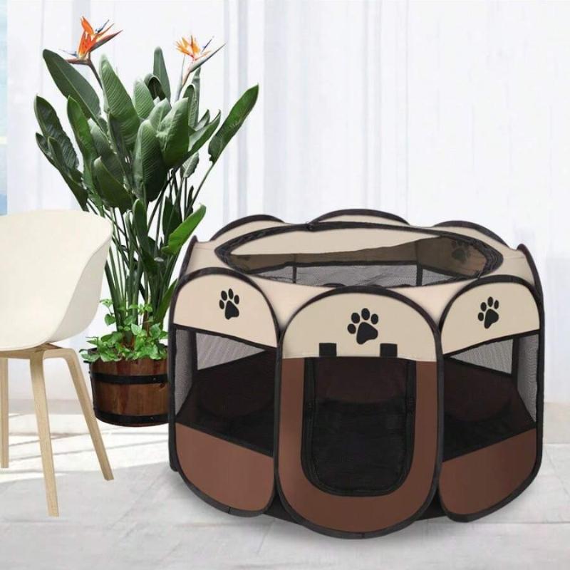 Портативная складная палатка для домашних животных, восьмиугольный забор, приют для щенков, простой в использовании, уличный, простой в эксплуатации, большие клетки для собак, заборы для кошек