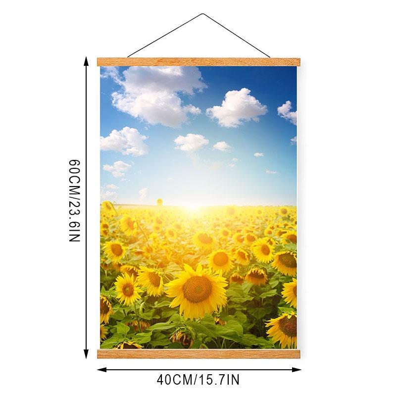 41 см/51 см магнитная вешалка для плакатов с подсолнухом, натуральная рамка, вешалка, рамка для живописи, фоторамка, настенная художественная рамка для рукоделия
