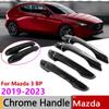 Для Mazda 3 BP 2022 2023 Глянцевый Черный Умный Дверная Ручка Накладка Наклейки Защитный Экстерьер Автомобиля