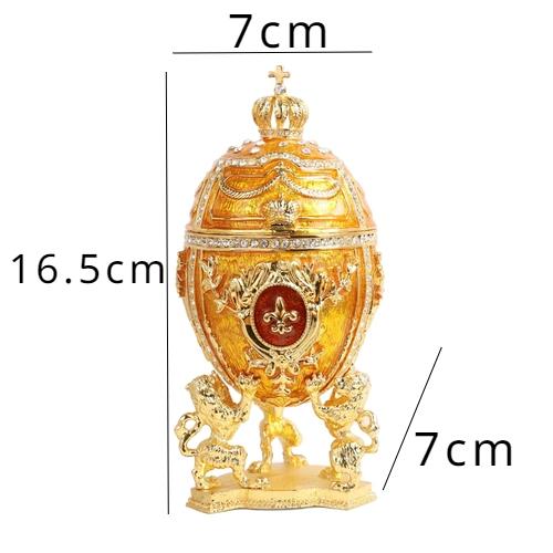 Сплав Эмаль Craft Корона Яйцо Украшение Пасхальное украшение Яйцо шкатулка для украшений гостиная украшение для дома Хранение ювелирных изделий серьги