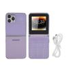 2G Big Button Flip Cell Phone for Seniors 2.6inch 4 Cards 4 Standby Fast Dialing Bluetooth Music