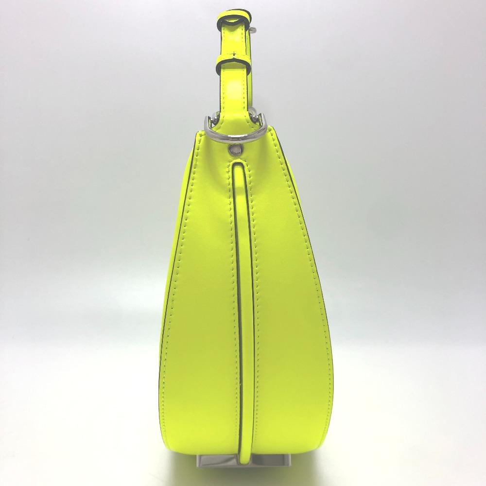 FENDI 8BR798 Graffiti Hobo bag Shoulder Bag Leather yellow/SilverHardware Unused
