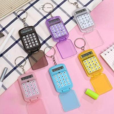 Мини Прозрачный Флип Калькулятор-Брелок для Студентов