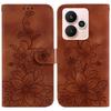 For Realme 15 Pro 5G/15 5G Stand Case Lily Flower Imprint Leather Phone Cover with Wrist Strap