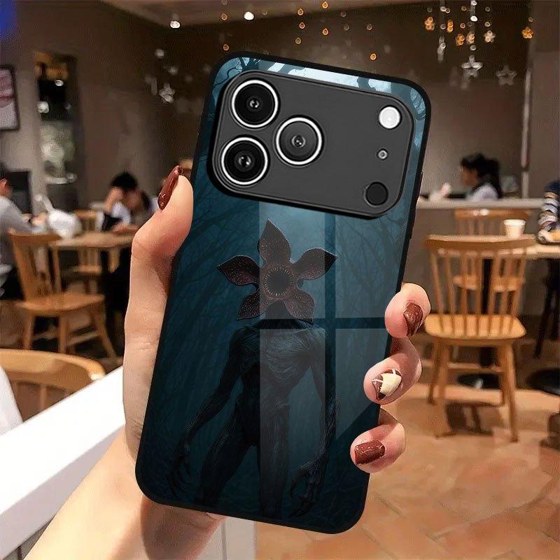 Креативный дизайн закаленное стекло чехол для телефона подходит для iPhone17 16 15 14 13 12 11 Pro/Max/Plus противоударный защитный задний чехол