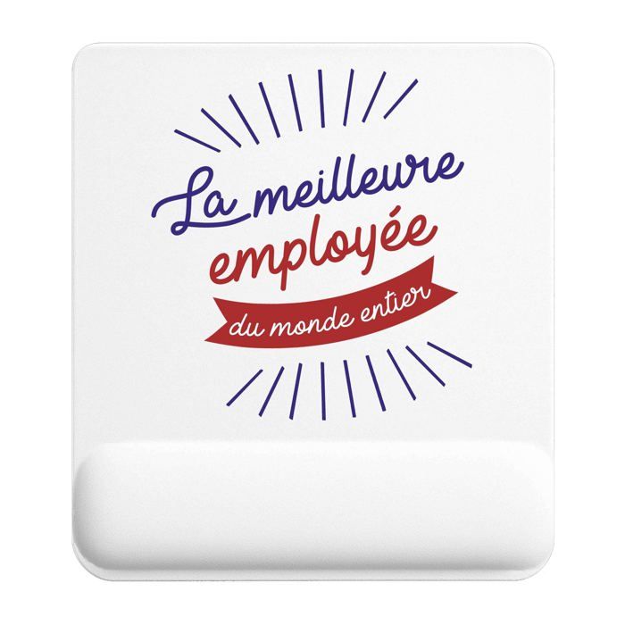 Tapis de souris - PLANETEE - Employee Meilleure Monde - 22x18 cm - Épaisseur 3 mm - Surface antidérapante