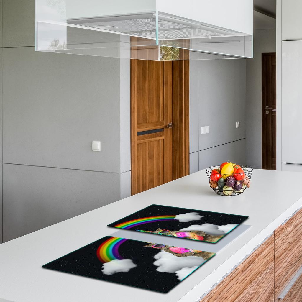 2x GLASS PROTECTIVE PLATE FOR STOVE 40x52 CAT